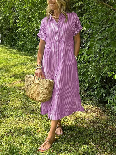 CASSIE | ELEGANTES STREIFENKLEID