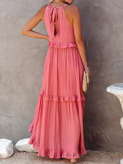 Emilia™ - Maxikleid mit Neckholder und Volants