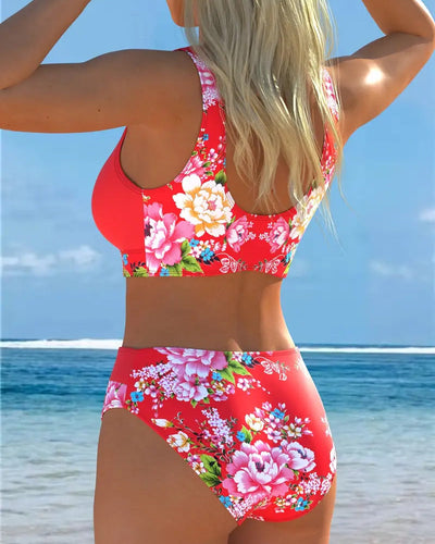Bikini Zwei - teilig Strand Blumenprint