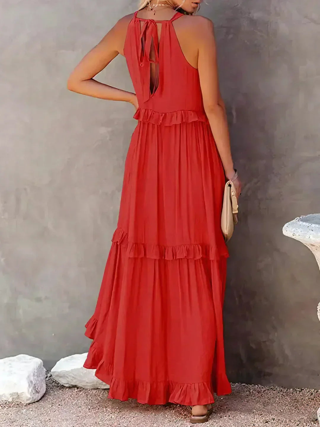 Emilia™ - Maxikleid mit Neckholder und Volants