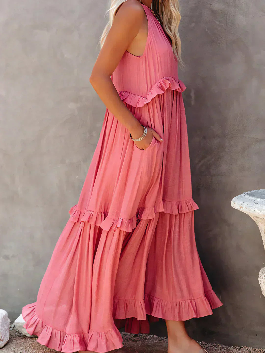 Emilia™ - Maxikleid mit Neckholder und Volants