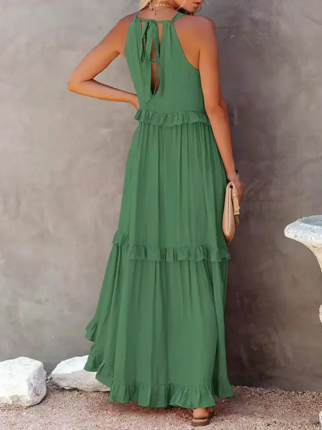Emilia™ - Maxikleid mit Neckholder und Volants