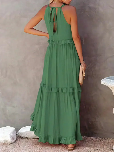 Emilia™ - Maxikleid mit Neckholder und Volants