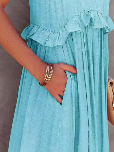 Emilia™ - Maxikleid mit Neckholder und Volants