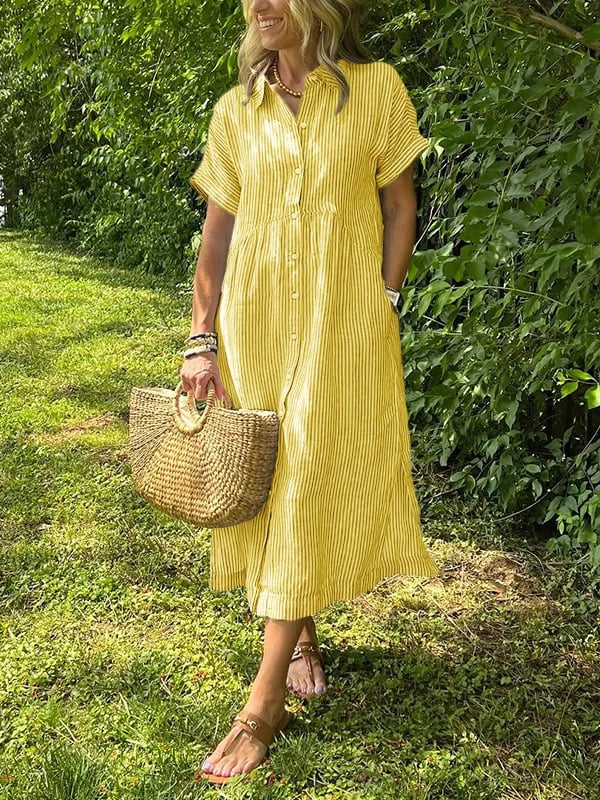 CASSIE | ELEGANTES STREIFENKLEID