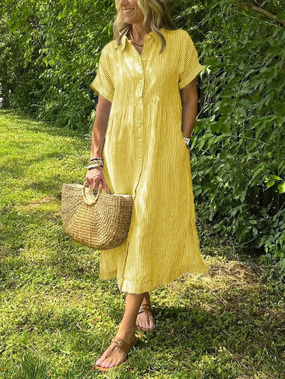 CASSIE | ELEGANTES STREIFENKLEID