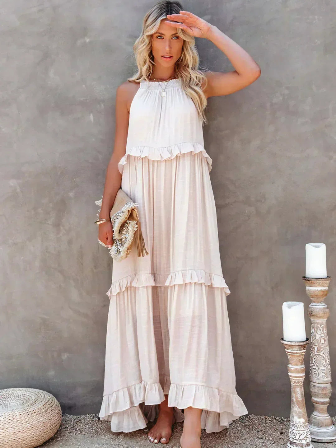 Emilia™ - Maxikleid mit Neckholder und Volants