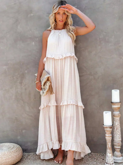 Emilia™ - Maxikleid mit Neckholder und Volants