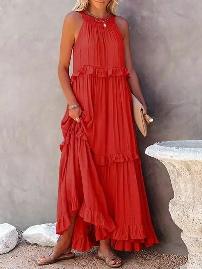 Emilia™ - Maxikleid mit Neckholder und Volants