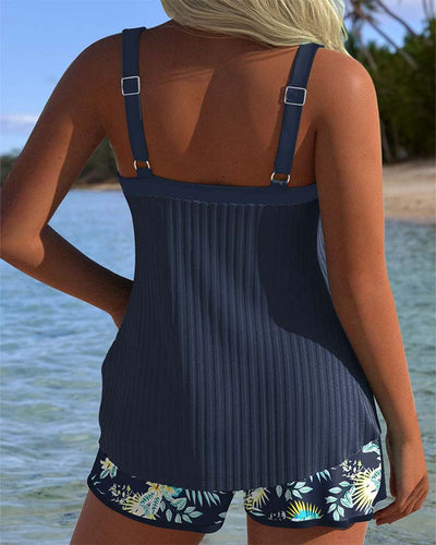Tankini Gestreift Zweiteilig Badeshorts