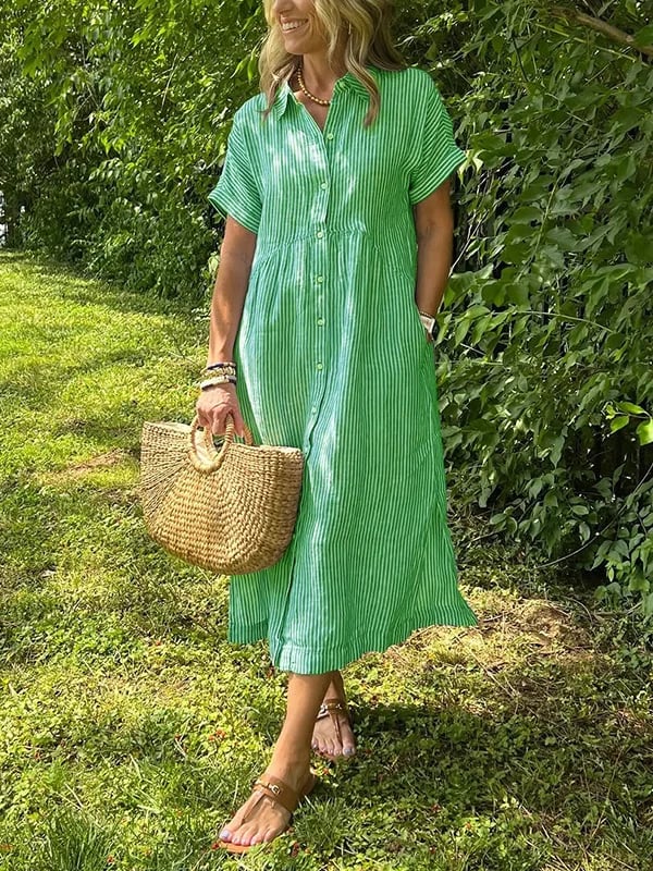 CASSIE | ELEGANTES STREIFENKLEID