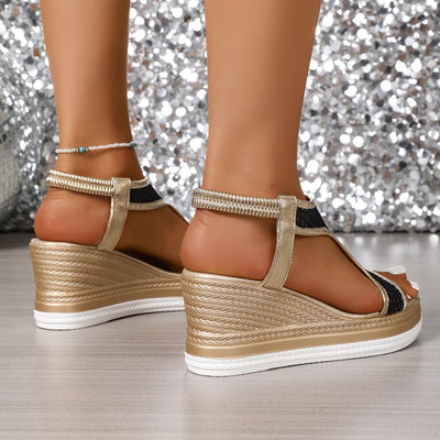 Elegante orthopädische Pantoletten für Damen mit Keilabsatz