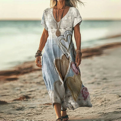 Vintage Kleid mit Herzchenmuster