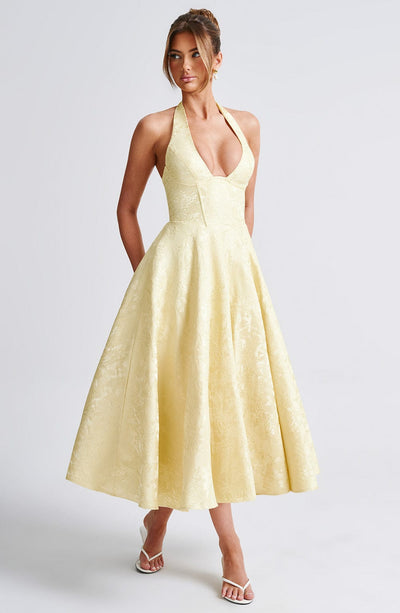 Ara | Midi Kleid mit Neckholder-Ausschnitt