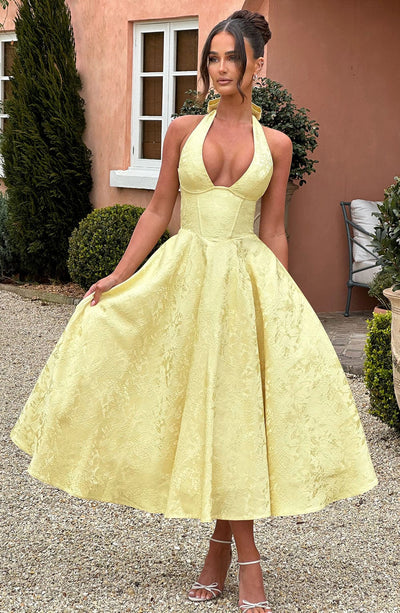Ara | Midi Kleid mit Neckholder-Ausschnitt