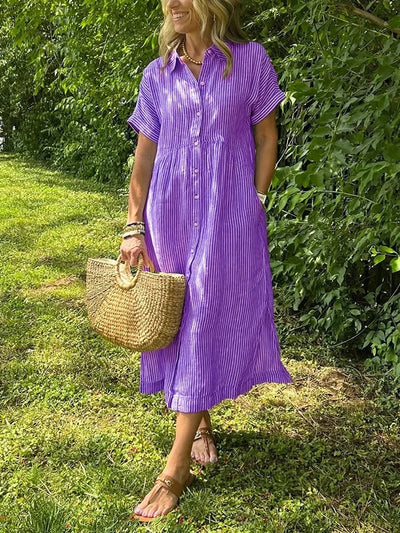 CASSIE | ELEGANTES STREIFENKLEID