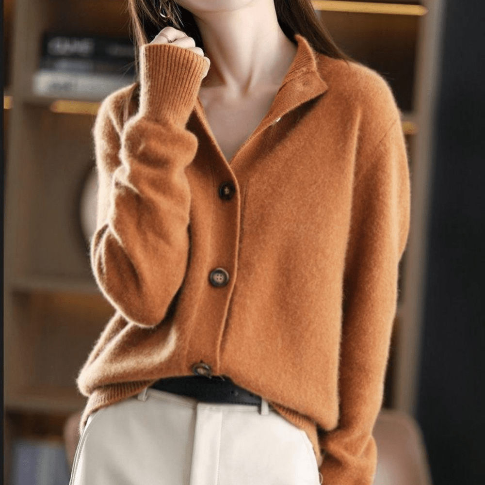 Anny - Luxuriöser Cashmere Strickcardigan