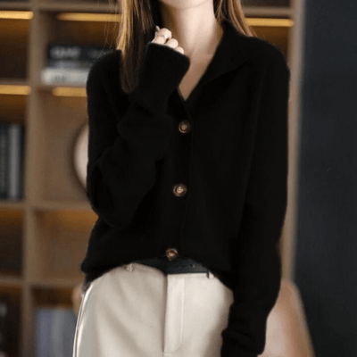 Anny - Luxuriöser Cashmere Strickcardigan