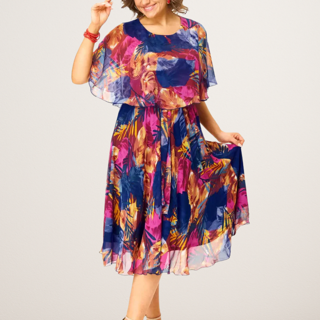 AYALA | BEQUEMES CHIFFON-KLEID IN GROSSEN GRÖSSEN
